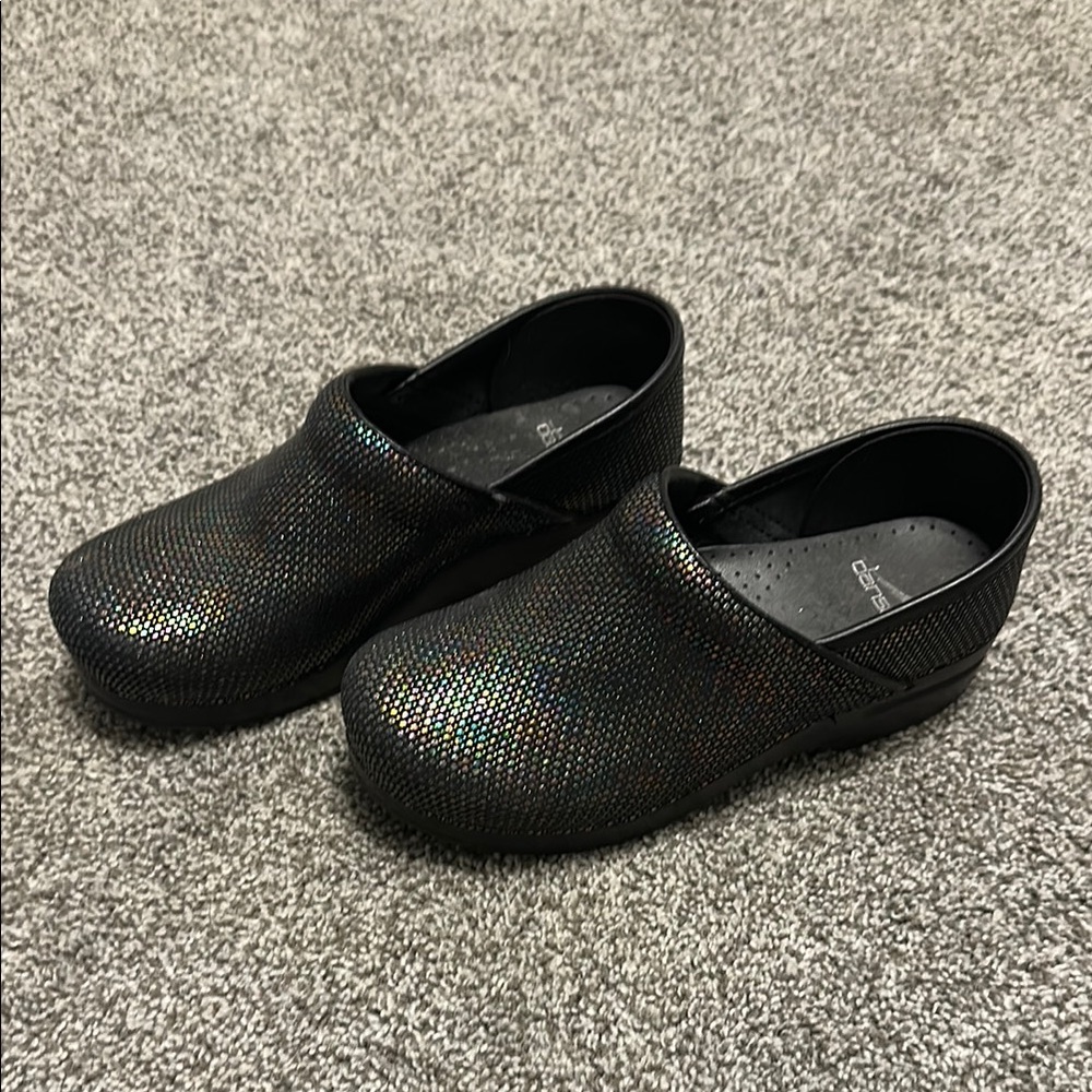 Dansko Black Professional Clogs with Slip-On Design